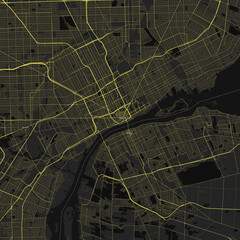 Detroit, Michigan, United States Road Map 