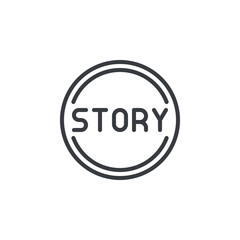 Story Highlight line icon