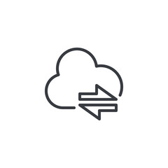 Cloud Sync line icon