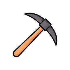 pickaxe icon vector design template simple and clean