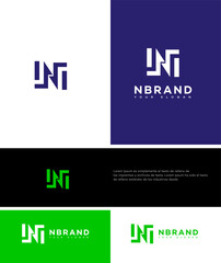 Interlocked N Logo Design Brand Identity, Modern, Minimalist, Creative, Vector, Graphic, Monogram,