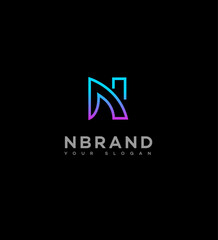 Modern Gradient N Letter Logo Design for Brand Identity