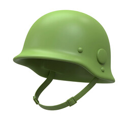 Fototapeta premium 3d icon military helmet isolated on transparent background