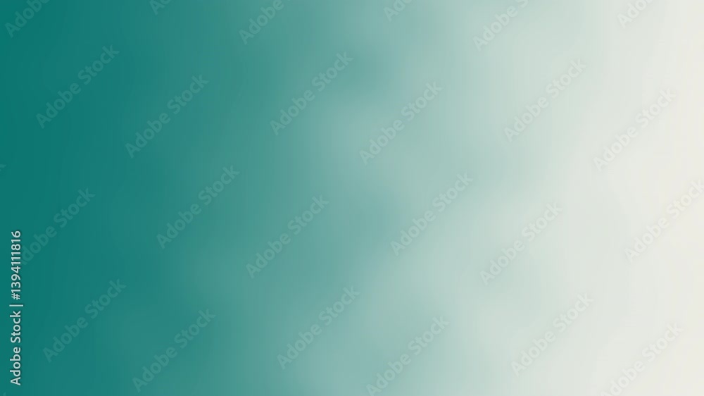 Poster a smooth gradient background blending teal and white hues, creating a calming effect suitable for de