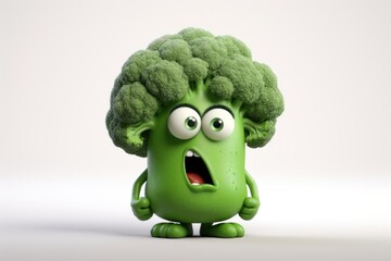 Broccoli vegetable cartoon plant.