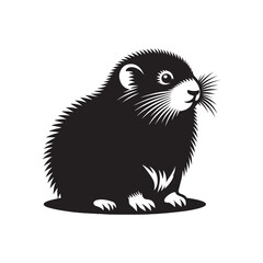 Lemming Silhouette - minimalist lemming vector - Illustration of lemming.
