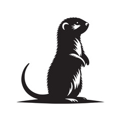 Lemming Silhouette - minimalist lemming vector - Illustration of lemming.