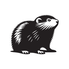 Lemming Silhouette - minimalist lemming vector - Illustration of lemming.