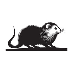 Lemming Silhouette - minimalist lemming vector - Illustration of lemming.