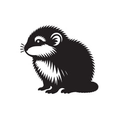Lemming Silhouette - minimalist lemming vector - Illustration of lemming.