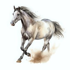Fototapeta premium Watercolor horse isolated on white background
