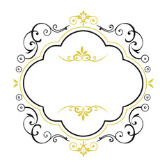 vintage frame with floral ornament