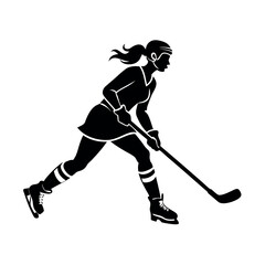 hockey player silhouette vector