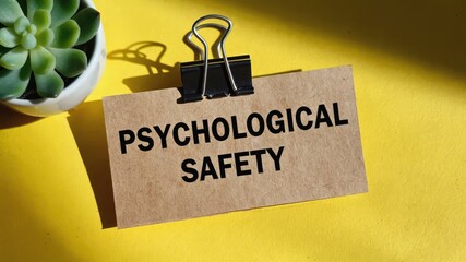 Psychological safety concept with succulent