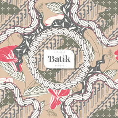 rounded floral batik seamless pattern 47