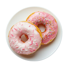 Donuts on transparent background