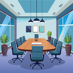 modern office interior vector