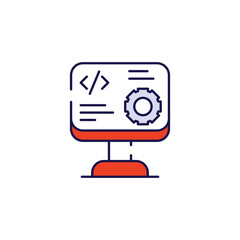 Naklejka premium Development icon design with white background stock illustration