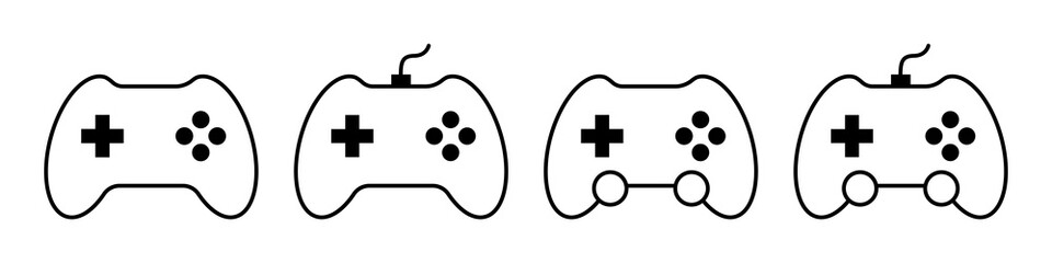 The Best Gamepad Icon Vector Set. Gaming Controller Vector Icon in line style design. Symbol of Game Console. Vector illustration. © mytour