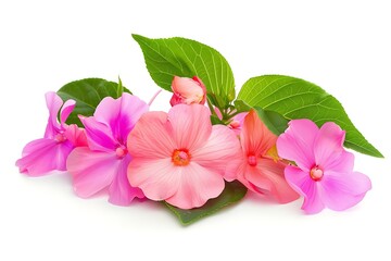 Obraz premium Impatiens Isolated on White Background. Beautiful Impatiens Flower