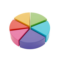 Obraz premium Colorful Pie Chart: Data Visualization
