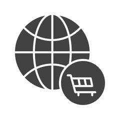 Global Shopping icon vector image. Suitable for mobile apps, web apps and print media.