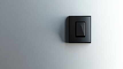 Fototapeta premium black light switch on a white wall,