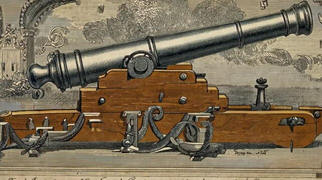 Cannon design from the 18th century showcasing craftsmanship and military technology used during historical conflicts