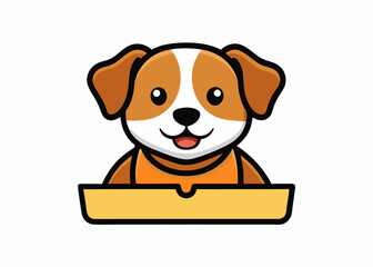 cute cartoon corgi puppy sitting down. Cute Dachsund Dog Cartoon Vector Icon Illustration