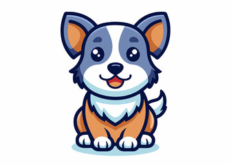 Cartoon drawing of puppy. Cartoon Puppy Vector Decorative Art and Pet Store Logo Poster