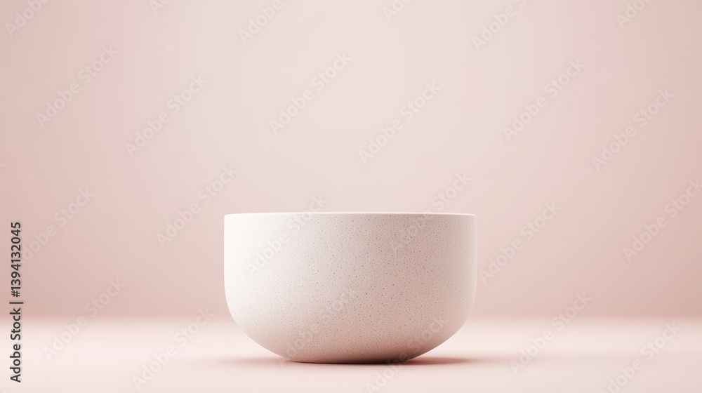 Poster white ceramic bowl minimalist style high-resolution soft lighting centered studio shot textured surf