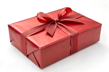 Obraz premium Luxurious Red Gift Box Ready for Presents