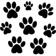 Various Animal Paw Print Vector Collection