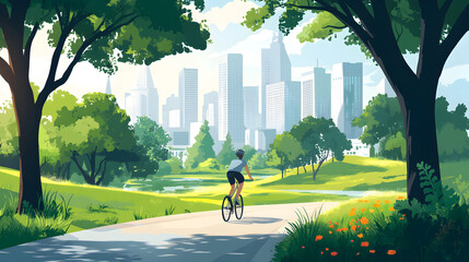 wearing eco-friendly clothing and shopping for green products in a sustainable lifestyle store, surrounded by zero-waste products 