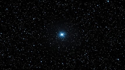 Star in a star-filled night sky