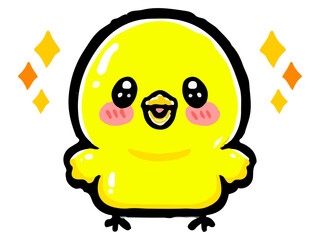 かわいいヒヨコの落書き風イラスト素材2 © kiko