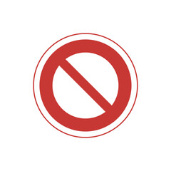 標識のカラー単品イラスト　車両通行止め