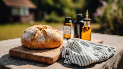 Baking fresh artisan bread countryside kitchen food photography natural light close-up culinary arts