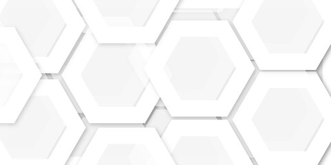 Elegant 3D White Light Geometric Technology Structure with Polygonal Honeycomb Details, Abstract Visuals, and Luxury Pattern Design Elements for a Contemporary High-Tech Background
