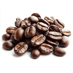 Fototapeta premium Pile of roasted coffee beans aromatic beverage ingredient