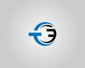 TF or FT Letter Abstract Initial Logo Design Vector Template.