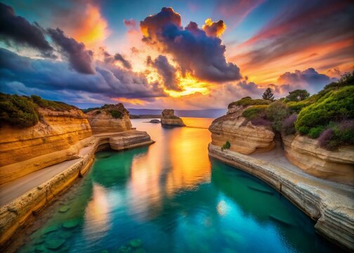 Enchanted Canal dAmour Sunset A Surreal Impression of Sidari Corfu Greece