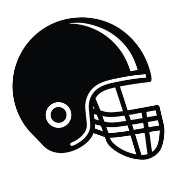 recommend clip art: American Football Helmet Vector Icon Protective Headgear Symbol Isolated Illustration.