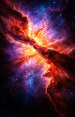 Obraz premium space background with stars and planets