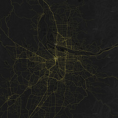 Portland, Oregon, United States Road Map 