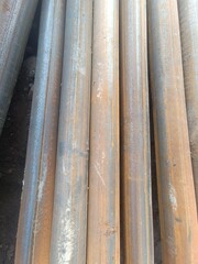 Close up of steel pipes