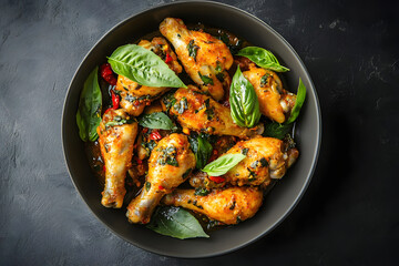 Spicy Basil Chicken Drumsticks Recipe