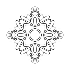 Infinite Floral Patterns Mandala Coloring Book Page