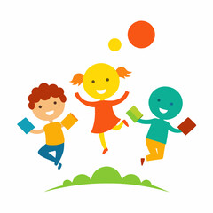 children playing with ball