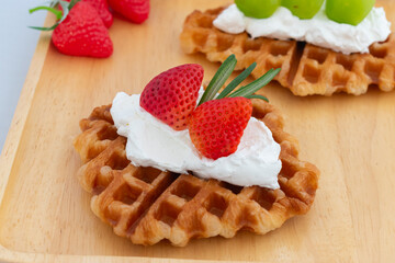 Fresh Fruit Cream Waffles